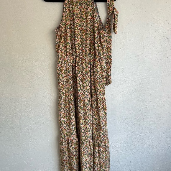 Lapentry Woman Floral Summer Bo-Ho Tie- Waist Yoke Maxi Dress, Size Large - Picture 5 of 9